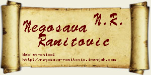 Negosava Ranitović vizit kartica